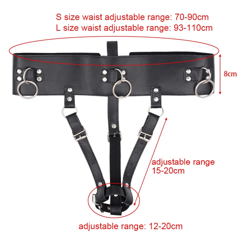 Leather Strap on Bdsm Bondage AV Vibrator Panties Female Masturbator Magic Wand Vibrator Harness Holder Chastity Belt Sex Toys view 6