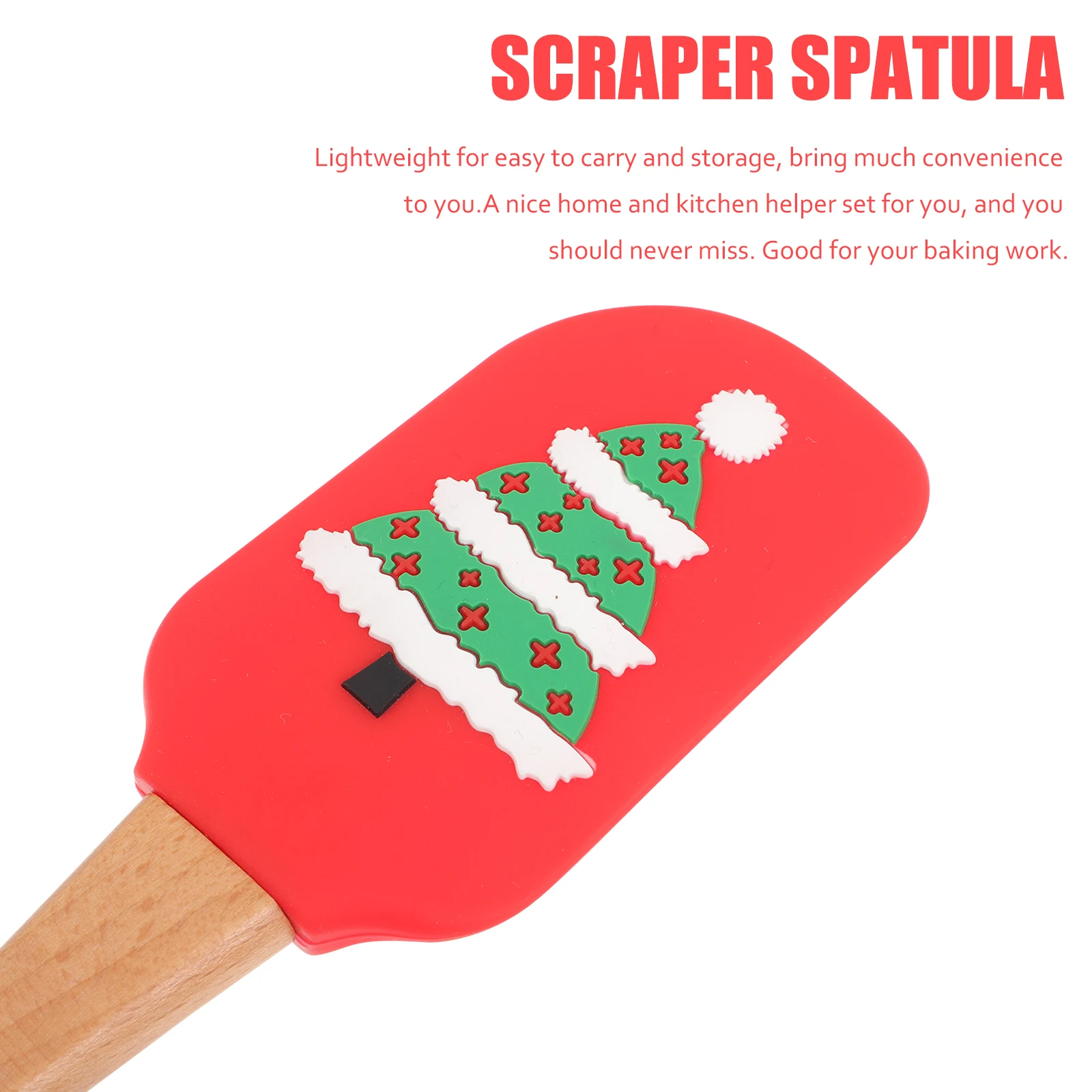

Cake Spatula Christmas Baking Multifunction Silicone for Holiday Icing Cakes Frosting Smoother Cooking