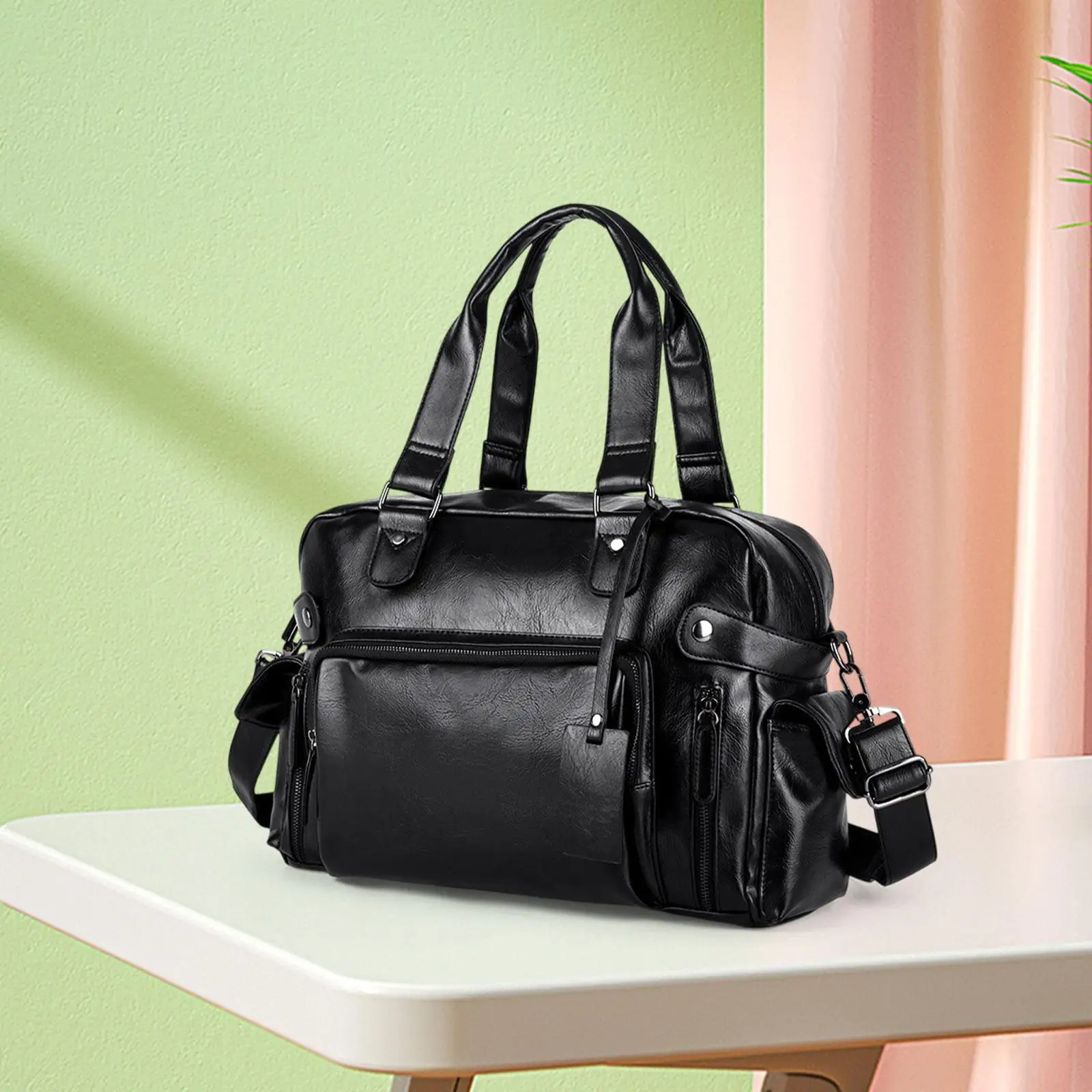 Borsa a tracolla da uomo in pelle Borsa da viaggio di grande capacità per ufficio da lavoro all'aperto