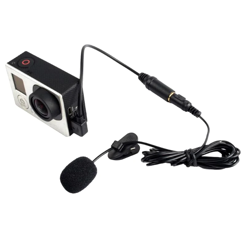 Mini 10 Pin USB To 3.5mm External Microphone Adaptor For GoPro Hero 3/3+/4 Camera