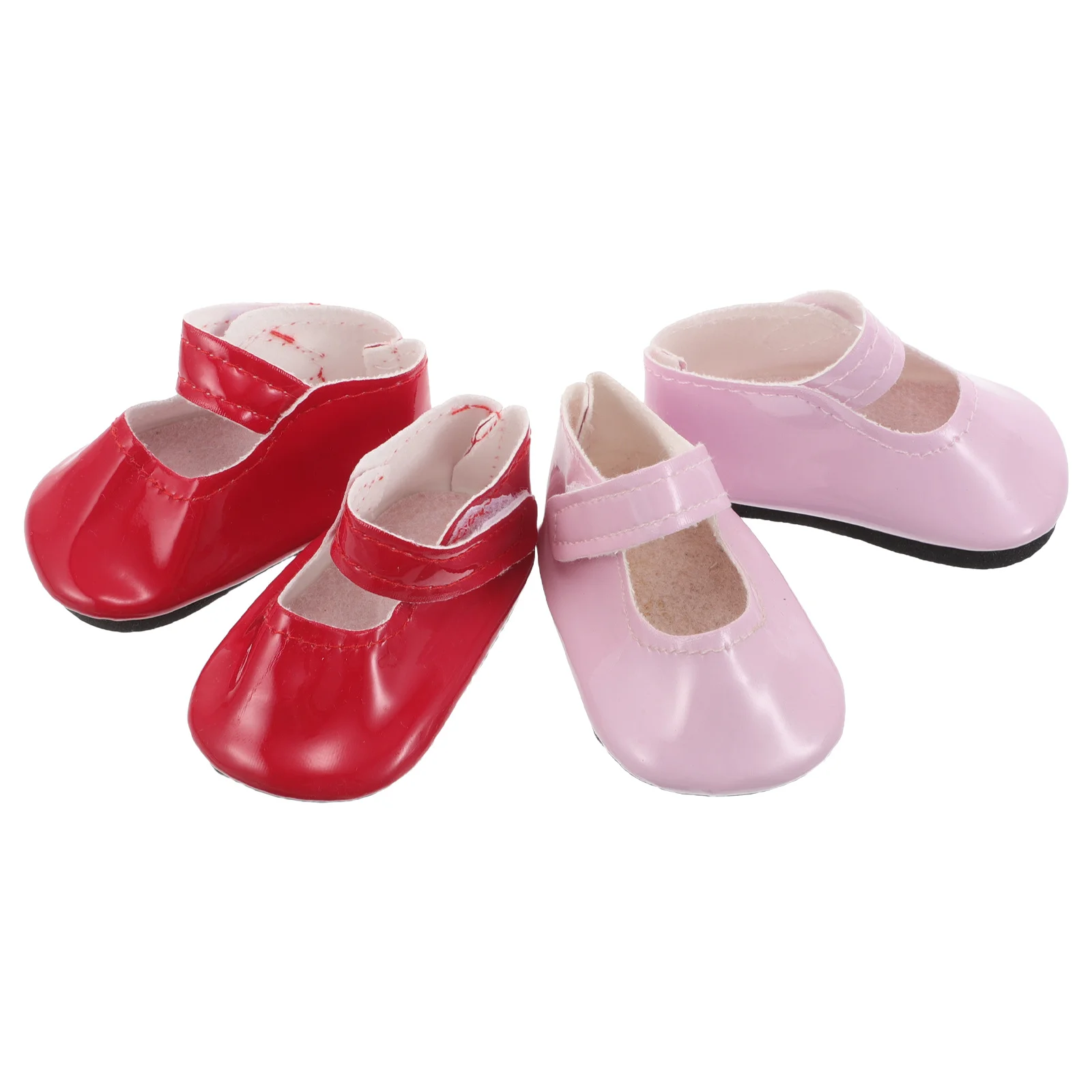 

2Pairs Miniature Shoes for 18 Inch Elegant Faux Dress Up Accessories Realistic Design Playtime Outfit Craft Decor