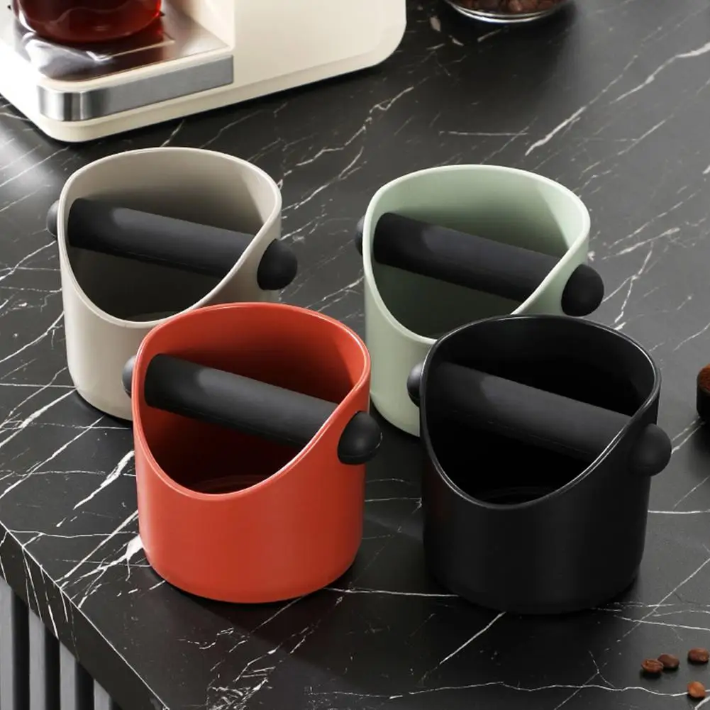 Shock-Absorbent Coffee Knock Box, Anti-slip Espresso Dump Bin,Removable Plastic Knock Rod,Non-Slip Base,Espresso Maker Accessory