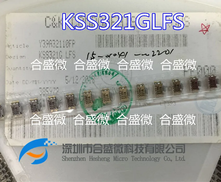 Imported American C & K Switch Kss321g LFS Middle Turtle Switch Flat Head 5.5*3*1.7 Side Switch