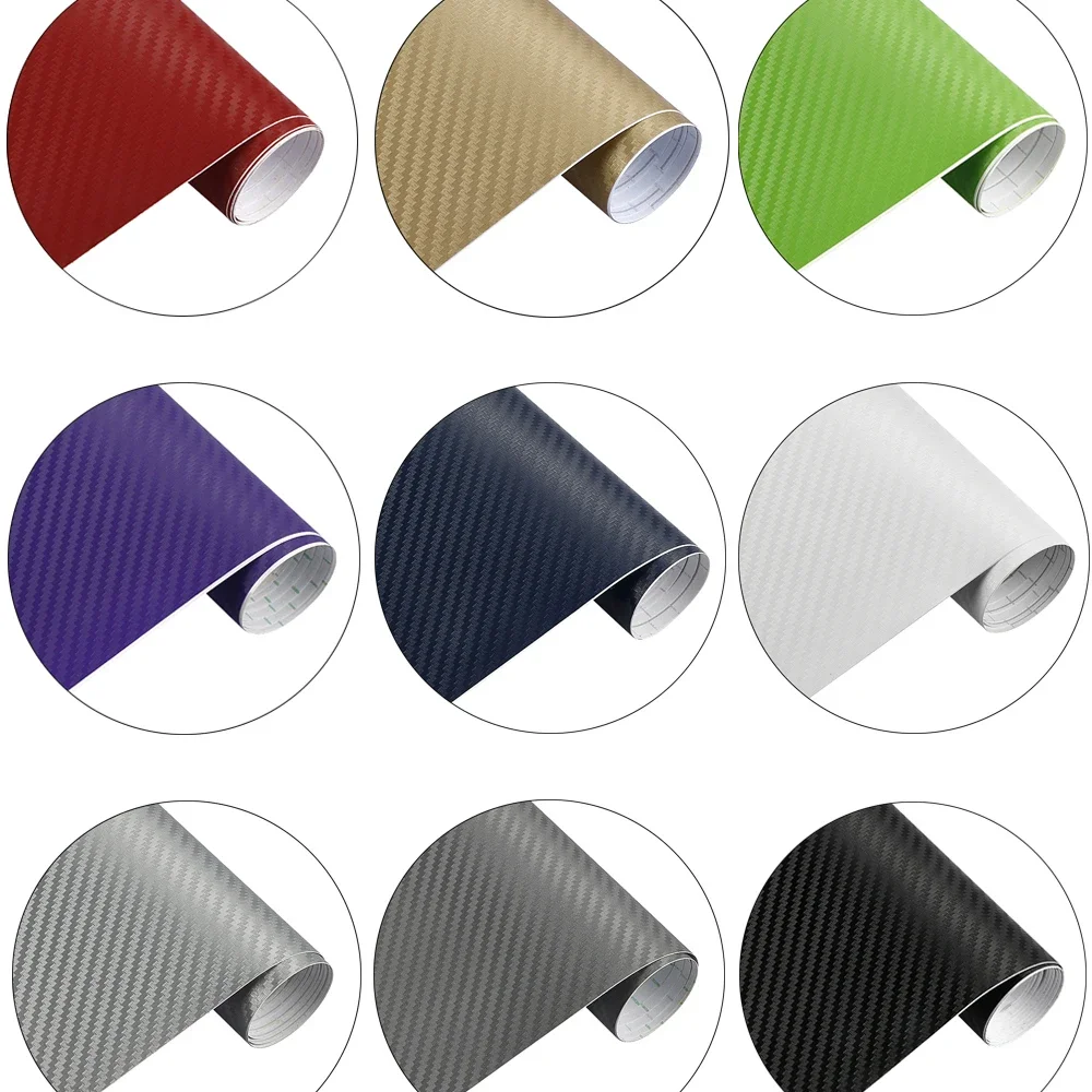 

200cm x50cm 3D Carbon Fiber Vinyl Wrap Film Motorcycle Car Vehicle Stickers And Decals Sheet Roll Car Accessories Car-styling