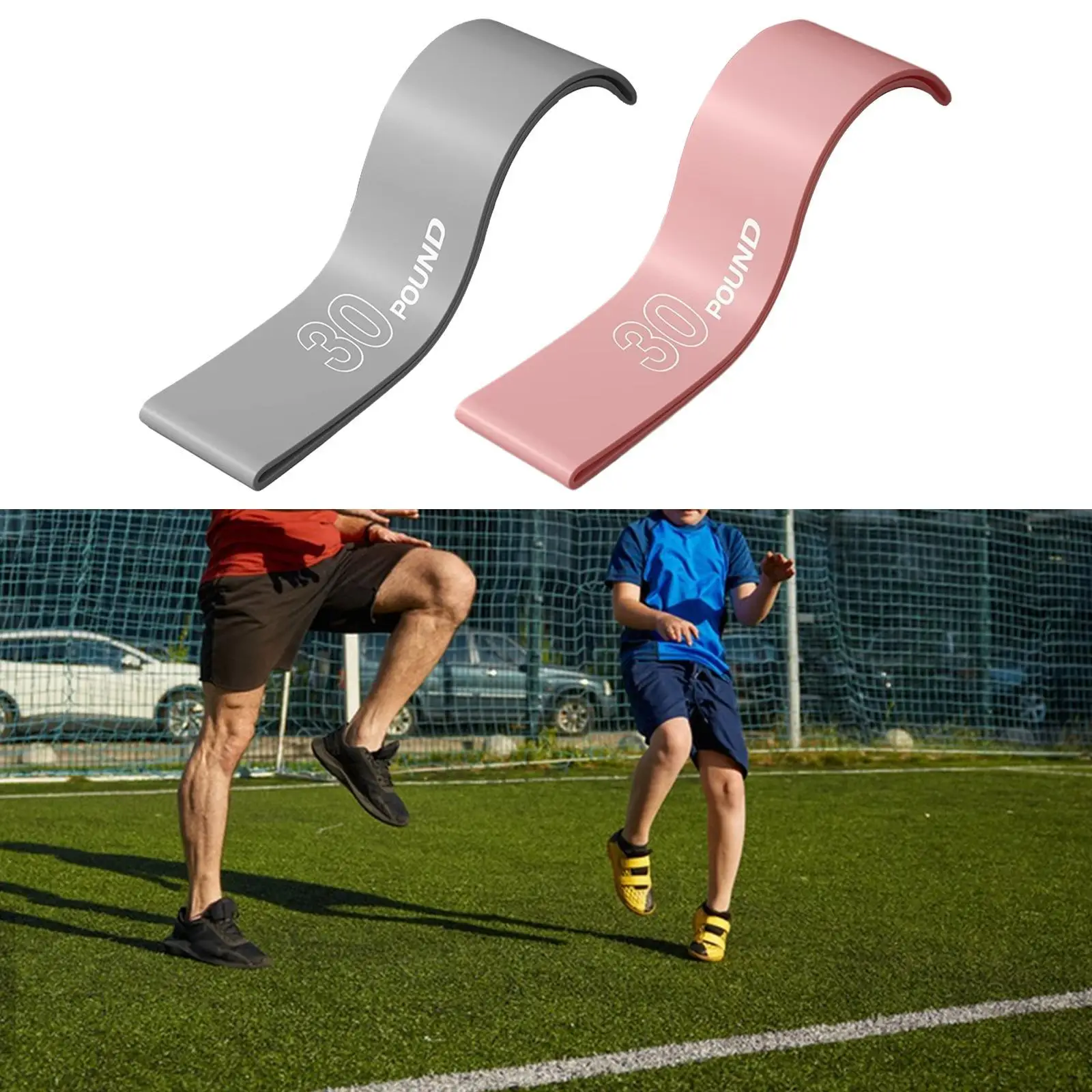 Resistance Band Workout Band Stretching Band 30 Pounds Anti Slip Elastic Yoga