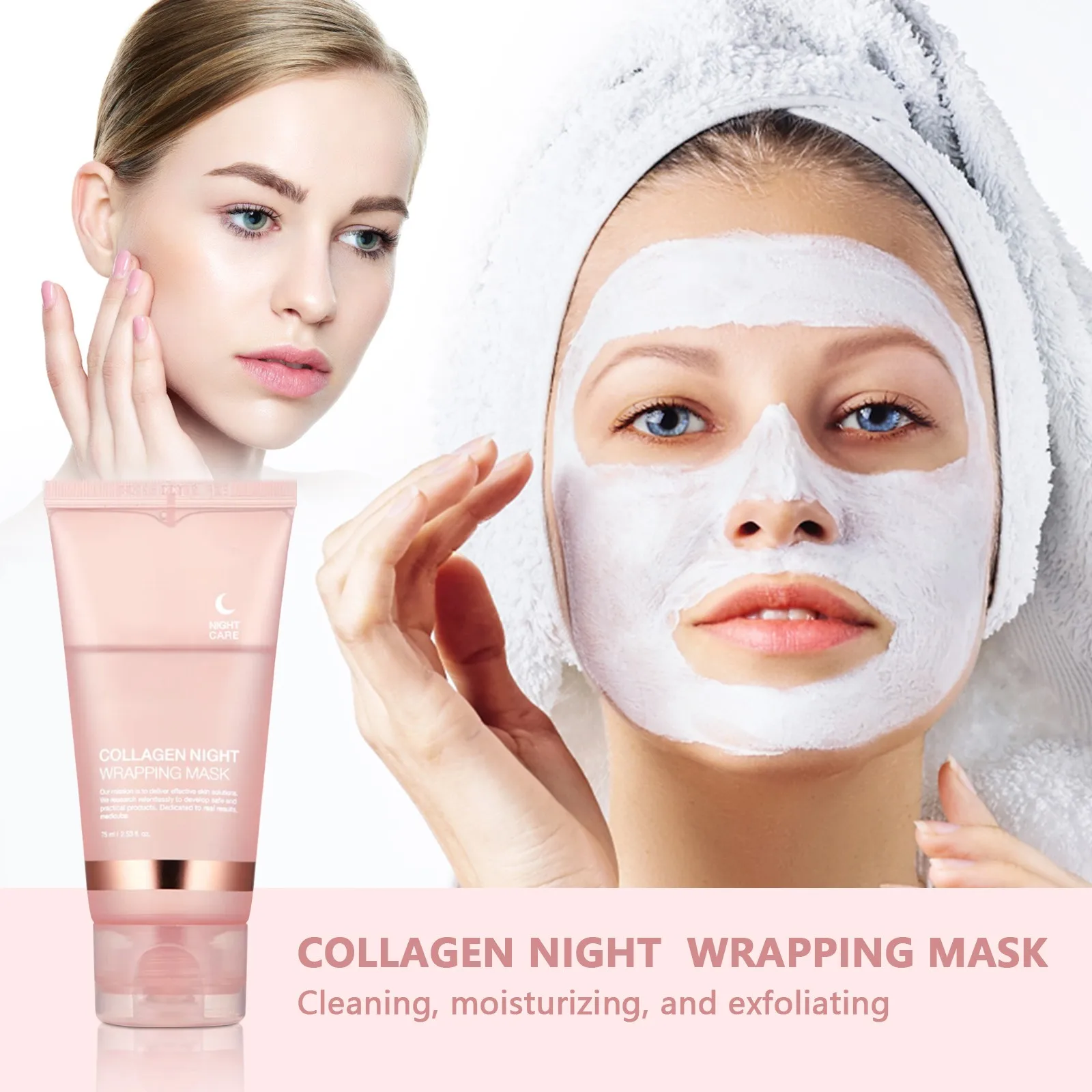 Collagen Mask Baby Collagen Glow Mask Collagen Peel Off Mask Korean Face Mask Make Glowy Skin Elasticity Firming Wrinkle