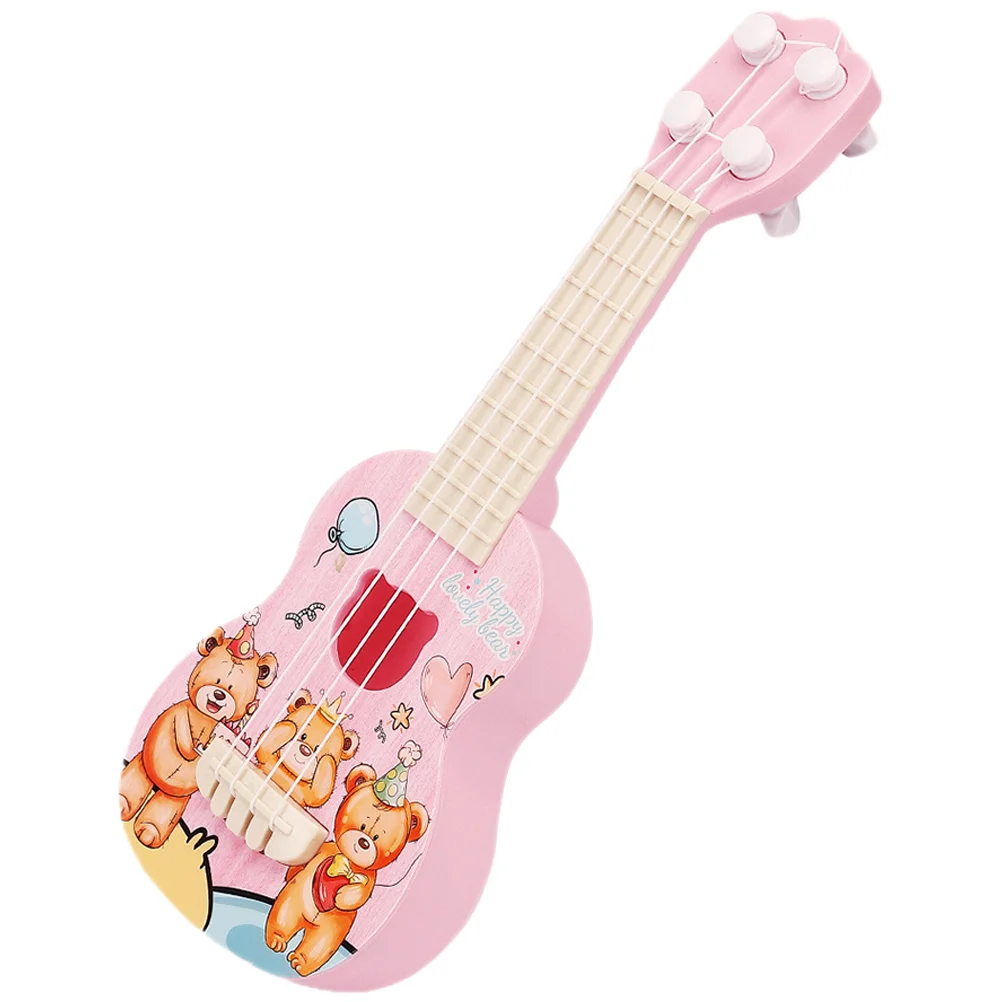 Simulation Guitar Kid Mini Educational Kids Plastic Toy Imitation for Beginner Instruments Early Ukulele