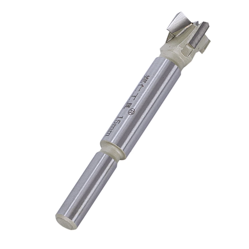 1Pcs 15Mm Forstner Tip Woodworking Tool Hole Saw Cutter Hinge Boring Bit Round Handle Carbide Tool