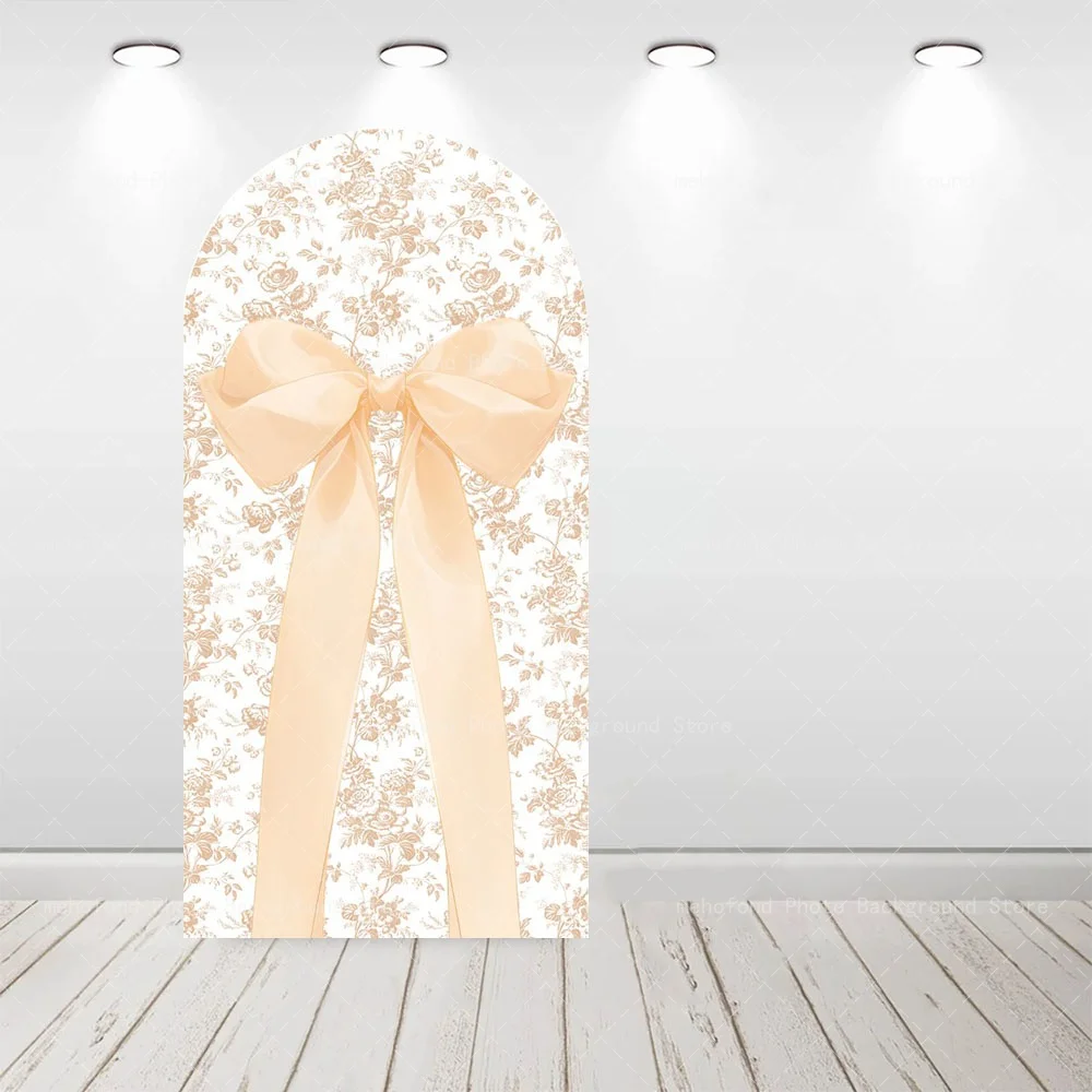Mehofond قوس التصوير خلفية شخصية الوردي القوس زهرة الاطفال الطفل حفلة عيد ميلاد ديكور استوديو التصوير الخلفية