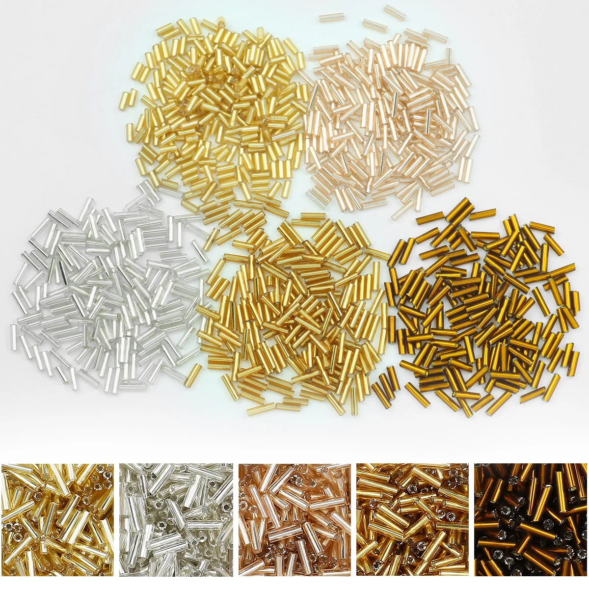 1100-550Pcs 4/6x1mm Tube glass beads Cylindrical Loose Small Seed Needle Beads for DIY Bracelet Necklace Jewelry Making Supplies