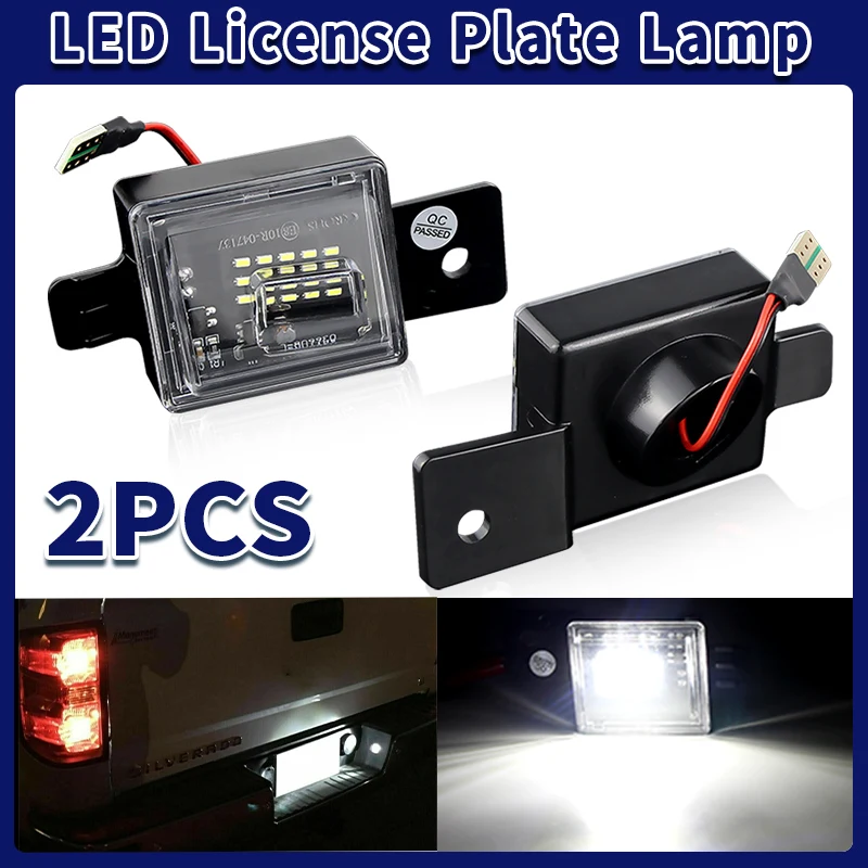 

2pcs LED Car License Number Plate Lights for Chevy Suburban 1500 2500 Tahoe GMC Sierra 1500 HD 2500 HD 3500 Yukon XL 1500 2500