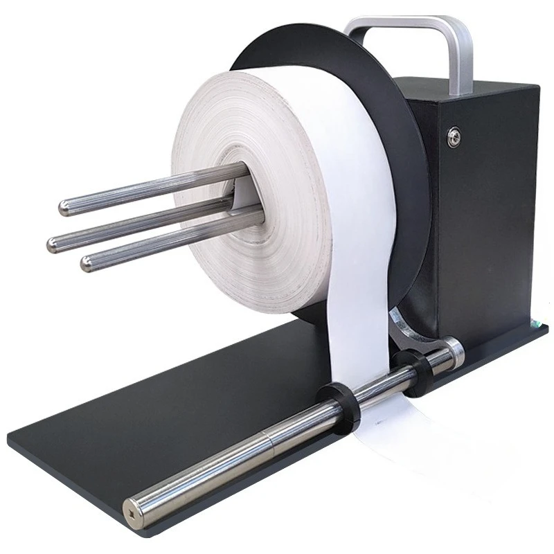 

No core label rewinder self-adhesive barcode automatic rewinder