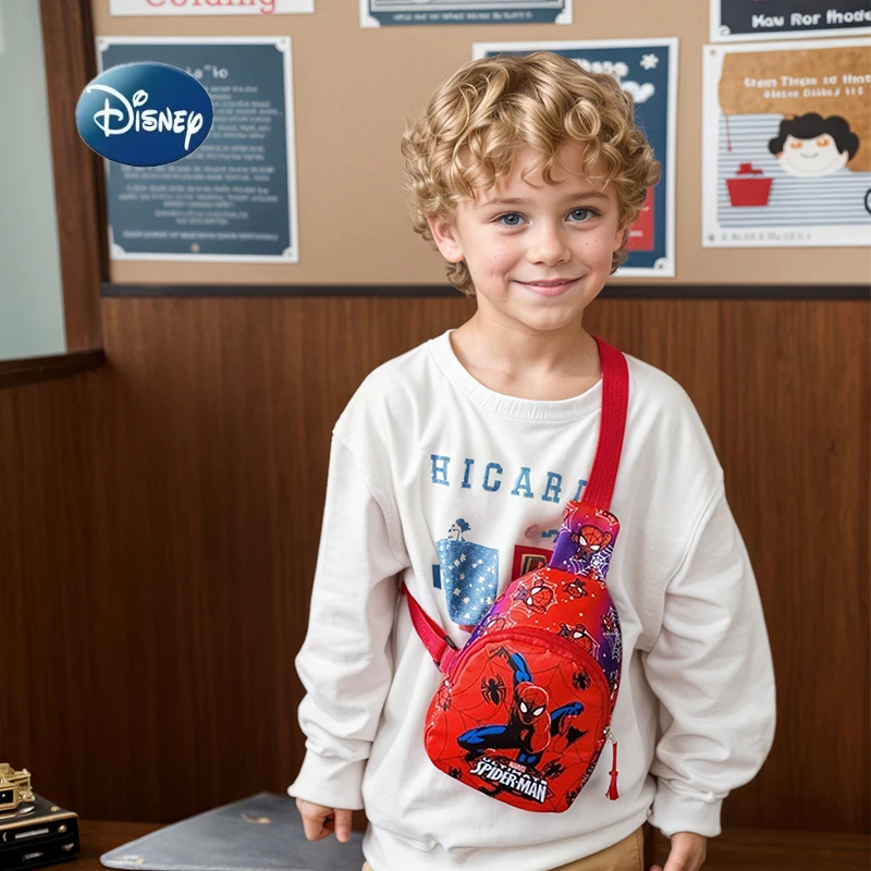 

Spider-man Children's Chest Bag Disney Marvel Hero Crossbody Bag Lightweight Backpack For Boys