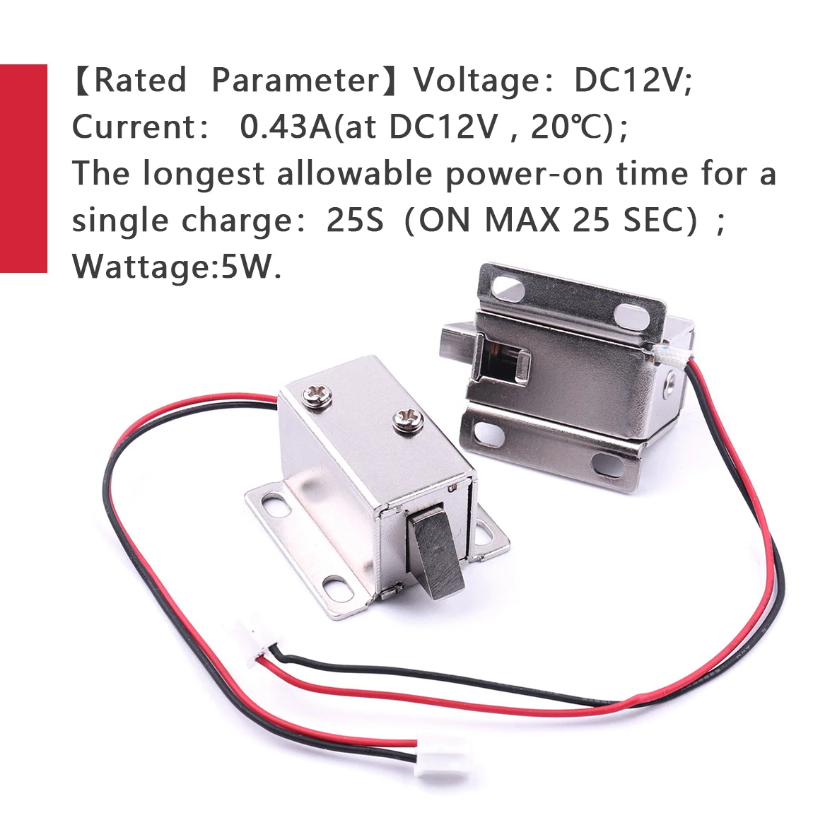 2pc Electromagnetic Solenoid Lock,DC 12V Door Drawer Tongue Down Slim Design Assembly Magnetic Lock for Cabinet Door Drawer