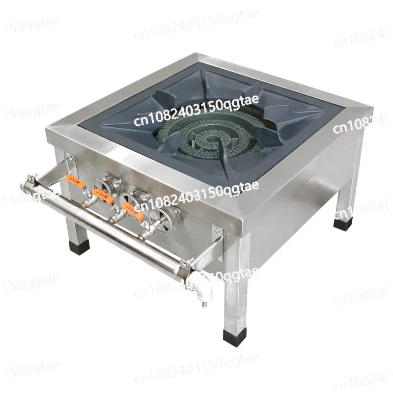 Free Standing Single Stock Pot Stove Propane Stainless Steel Countertop Commercial Gas Burner Range