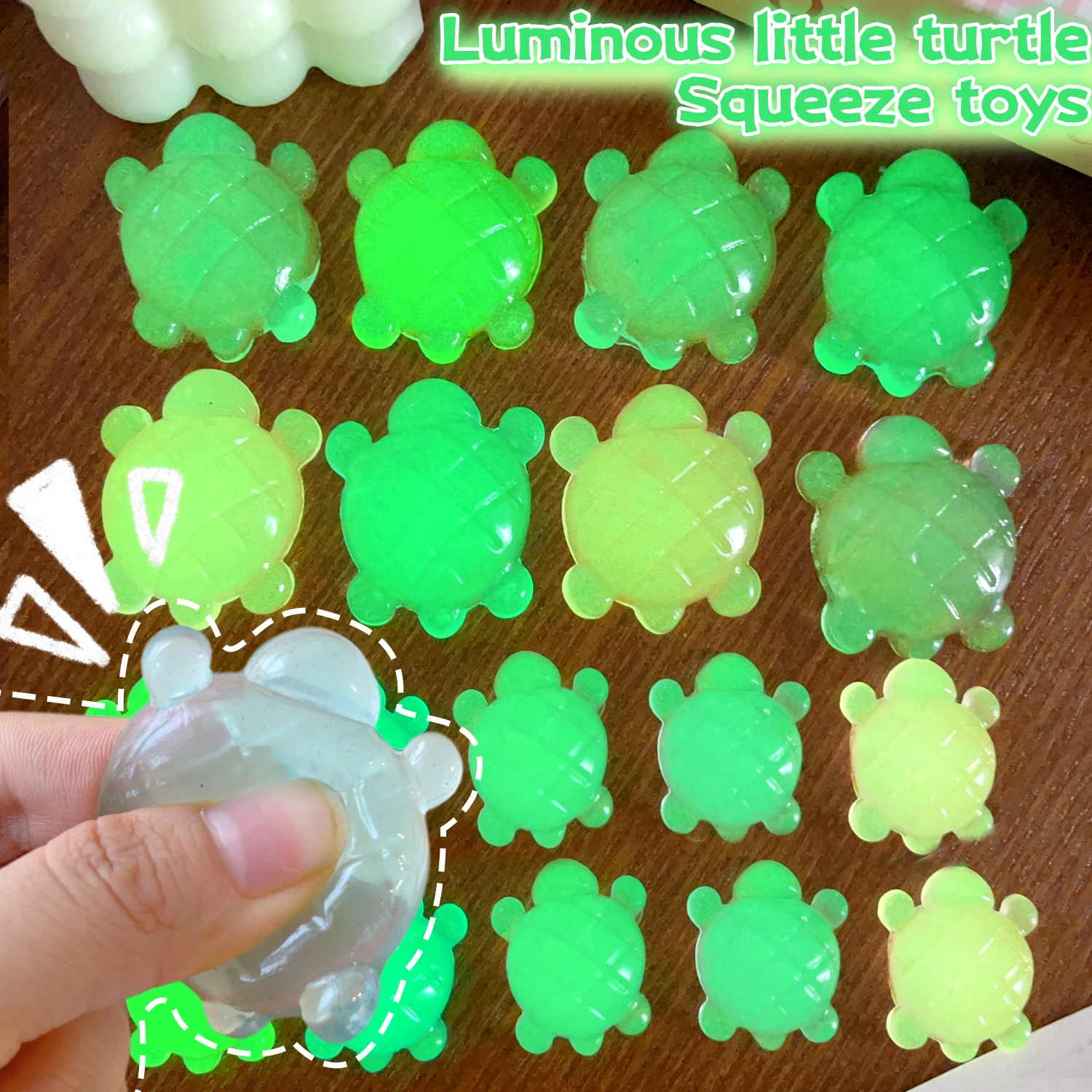 Colorful Luminous Cartoon Matching Turtle Simulation Animal Toys DIY Children's Desktop Decorations Shiny Mini Turtle Doll Model