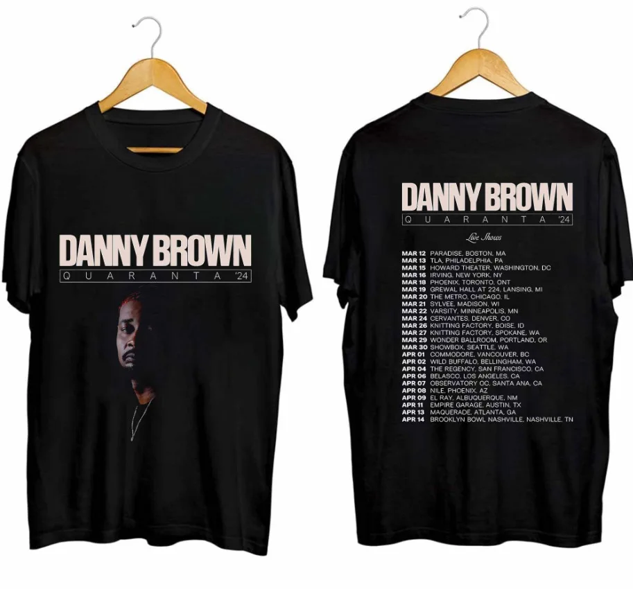 Danny Brown 2024 Tour T-Shirt Cotton Unisex Size S-3XL For Fans