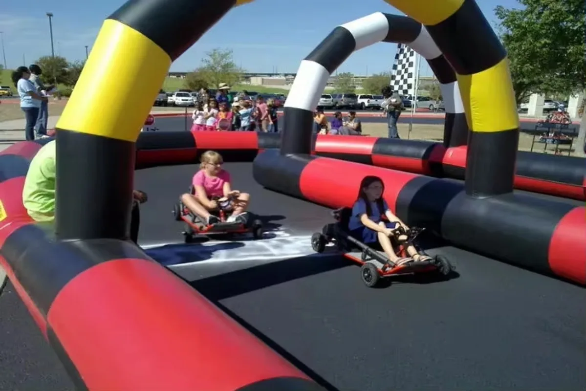 Durable Inflatable Go Kart Race Track Low Factory Price Outdoor Game For Kids Adults Sport Party