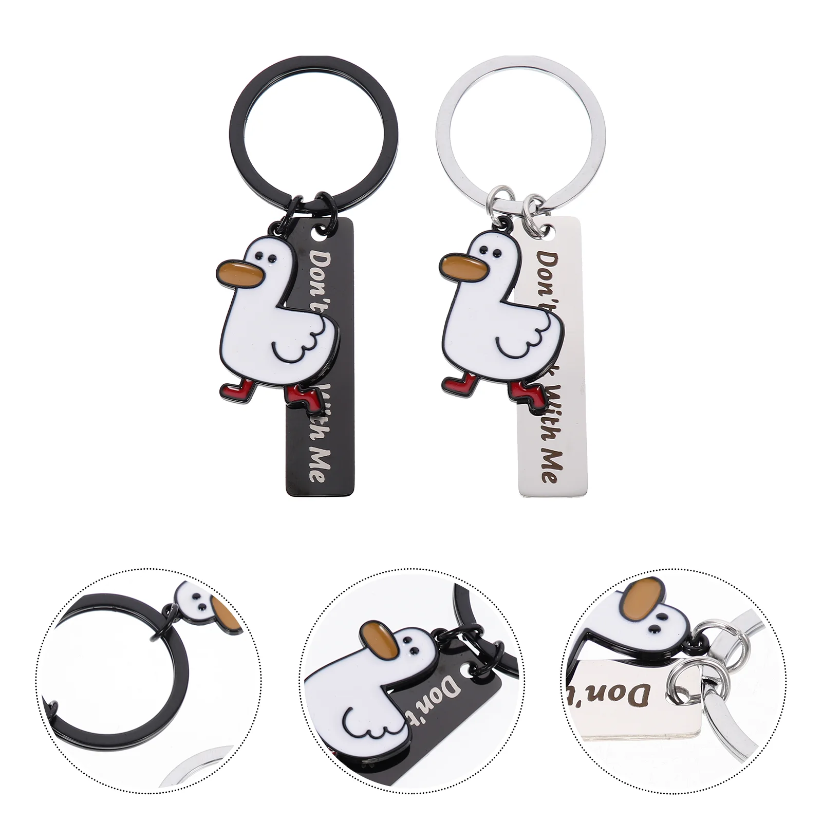 Kids Keychains Fob Employee Appreciation Gifts Stainless Steel Stylish Keychians for Car Keys