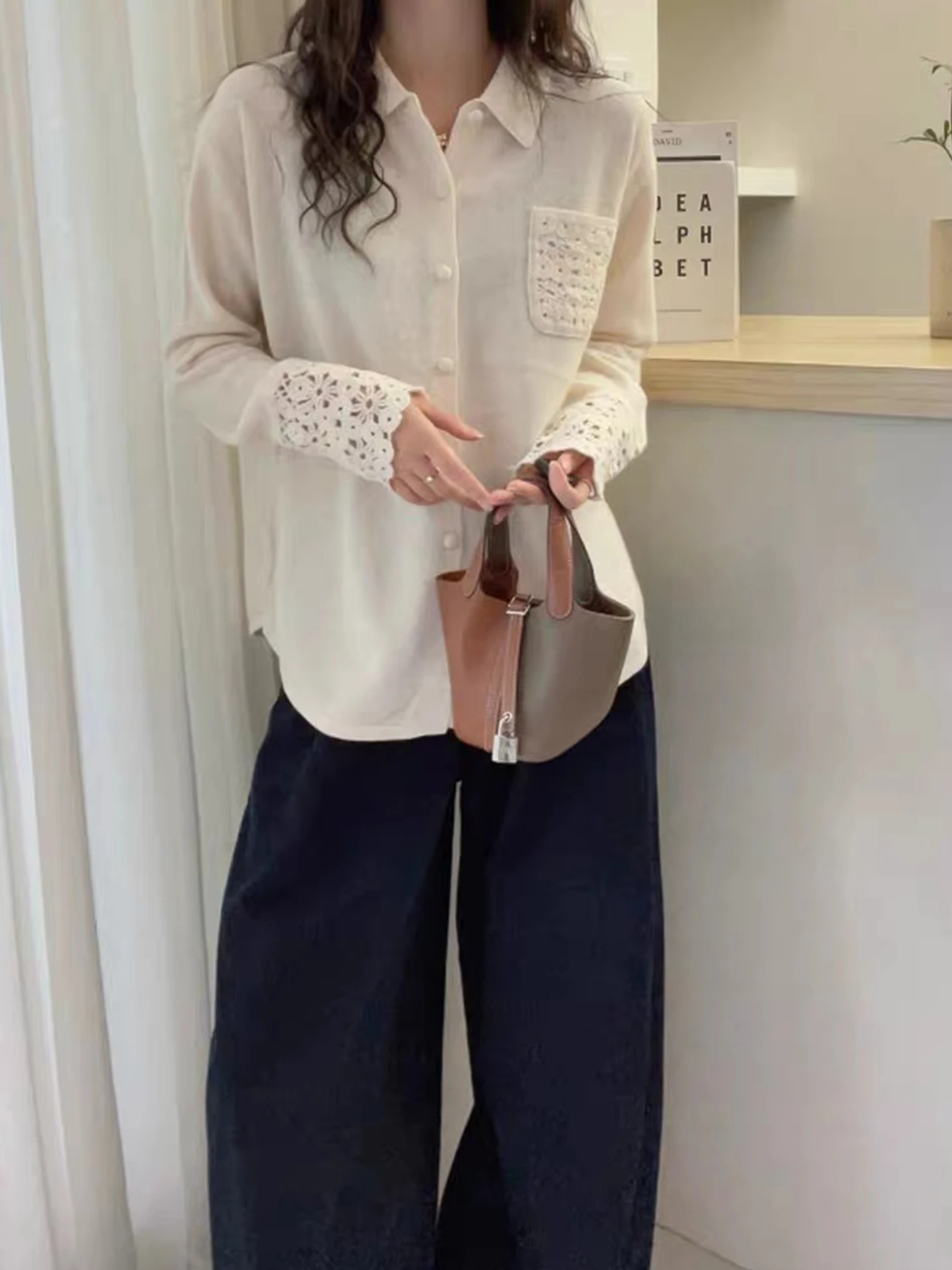 Laid-ba  Ne Knitwear Long Sve Loose Fit Versatile Single Button Winter Faionable Sweater Comfortable Korean Sle