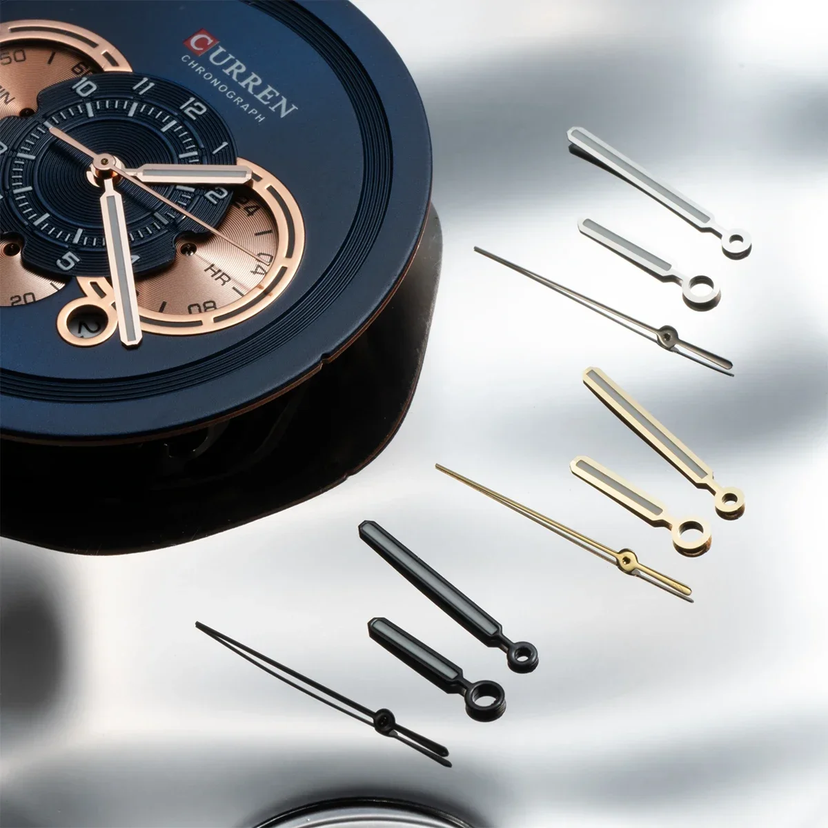 NH35 الفضة الذهب الأسود تعديل مؤشر ساعة مضيئة ساعة اليد ل NH35 NH36 حركة البلوط الهاتفي الأيدي استبدال الملحقات