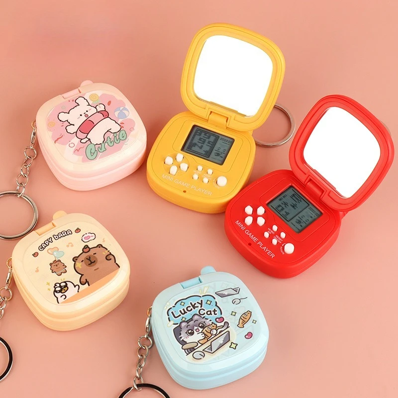 Mini porte-clés de jeu Tetris de poche, accessoire rétro, breloque pour téléphone portable, jouet électronique, petit cadeau