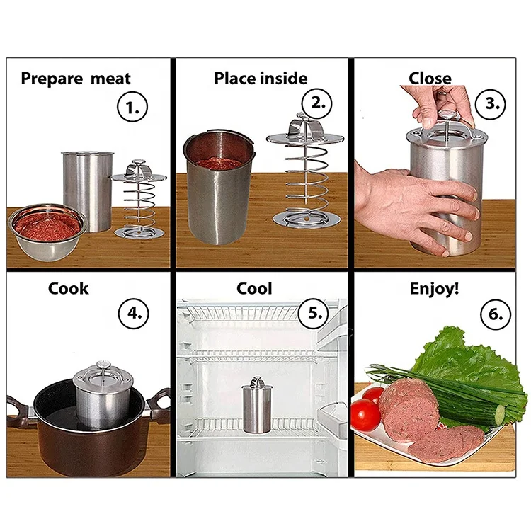 Cooking Bacon Meat Boiler Pot Pressure Cooker Tools Stainless Steel Ham Press Maker  with Thermometer for Making Healthy Meat view 4