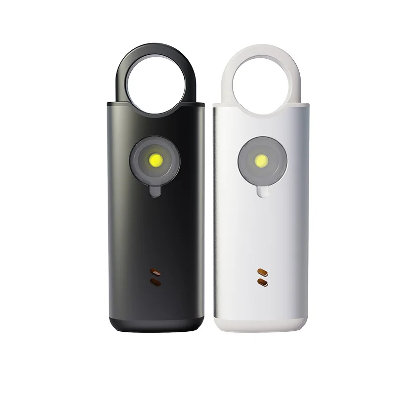 Security Protection Flash Personal Report Alarm Device 135 Decibels Vibration Induction Alarm Anti Wolf Alarm Charging Dual Mode