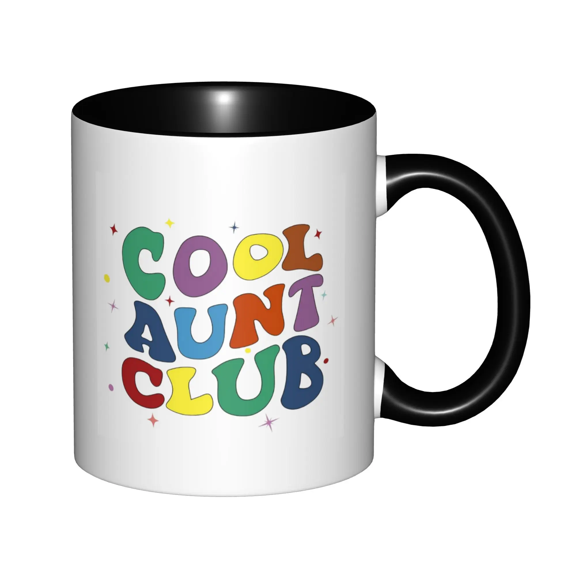 

Aunt Gifts from Niece Nephew, Cool Aunt Club Mugs With Black Handle Birthday Coffee Mugs Ceramic Tea Cups 11oz