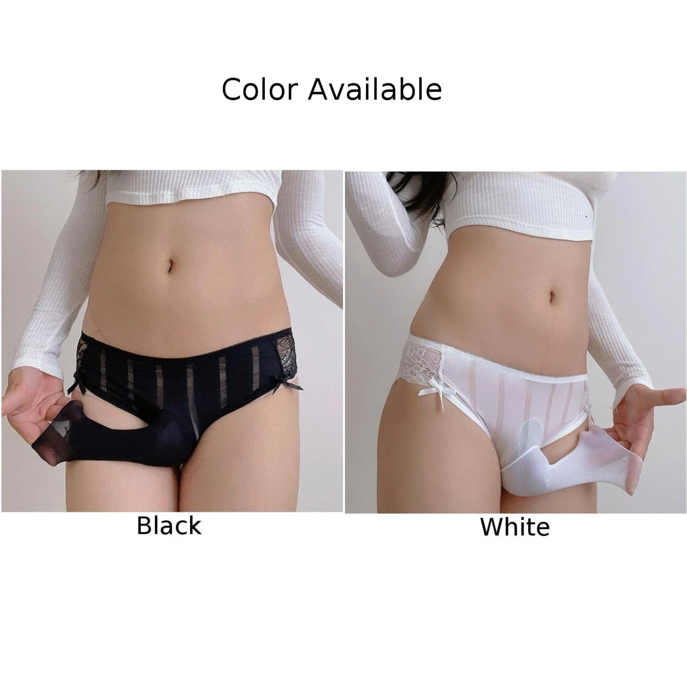 Sexy Mens Briefs Low Waist Ball Gay Sissy Bulge Pouch Panties Erotic Underwear Male Lace Sheer Ultra-Thin Underpants Knickers