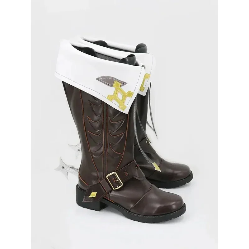 

Game Anime Genshin Impact Mika Cosplay Shoes Boots Halloween Costume Accessories Propss;2'd,5.h;