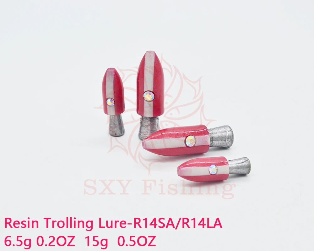 SXY 낚시 빅 게임 송진 트롤링 미끼, 2 색 샌드위치 송진, 바닷물 강 와후 루어, R14SA/LA, 다목적 강 바닷물