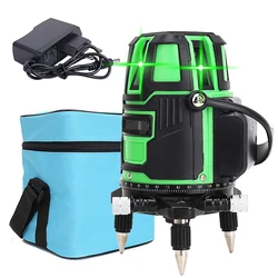 JUNEFOR 2/3/5 Lines 360 Laser Level Automatic Self Leveling 360 Rotary Green Nivel Laser Vertical&Horizontal Outdoor Indoor Mode