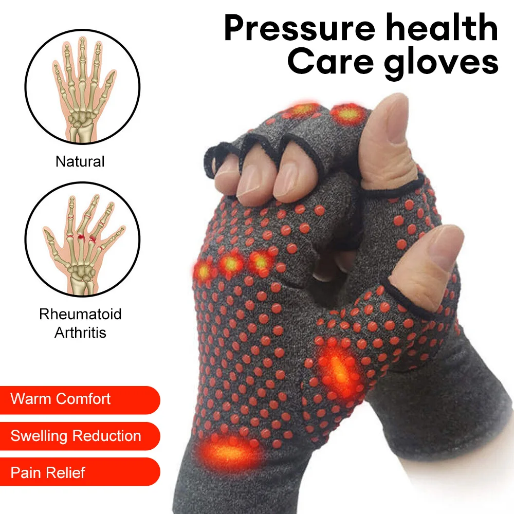 1Pair Compression Arthritis Gloves Wrist Support Joint Pain Relief Hand Brace Women Men Therapy Wristband Compression Gloves