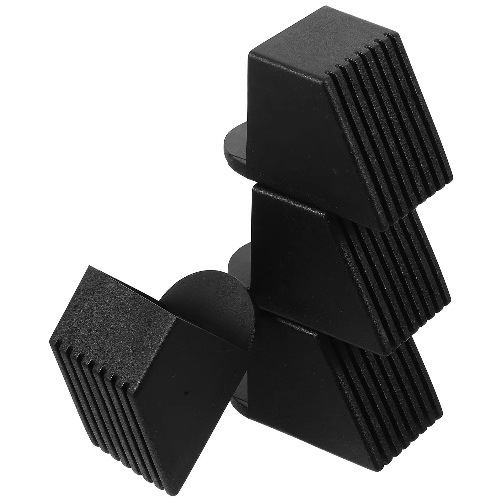 

4Pcs Plastic Square Tube End Cap Gym Equipments Accessories Chair Leg Foot Cover Protect Floors Easy Install Fitness Gear