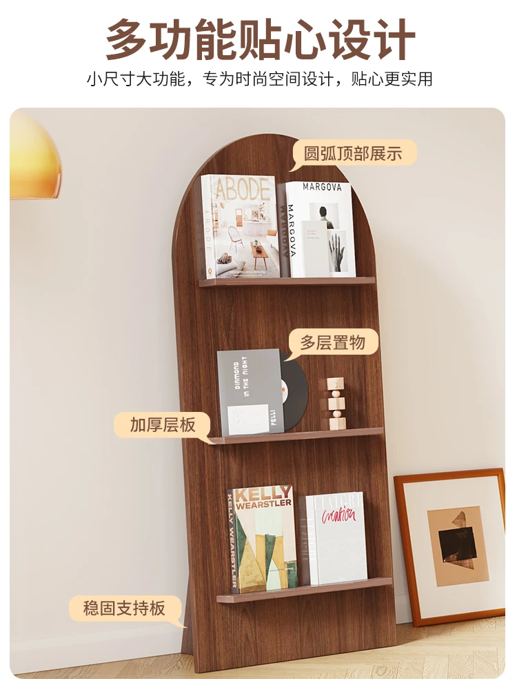 

Bookshelf Magazine Newspaper Display Stand Newspaper Floor Display Book and Newspaper Brochure Storage Data Office Shelf