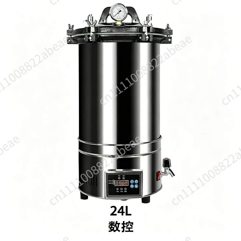 25L Portable High Pressure Sterilizer Stainless Steel Steam Sterilization Pot  Automatic Sterilization Autoclave Pot