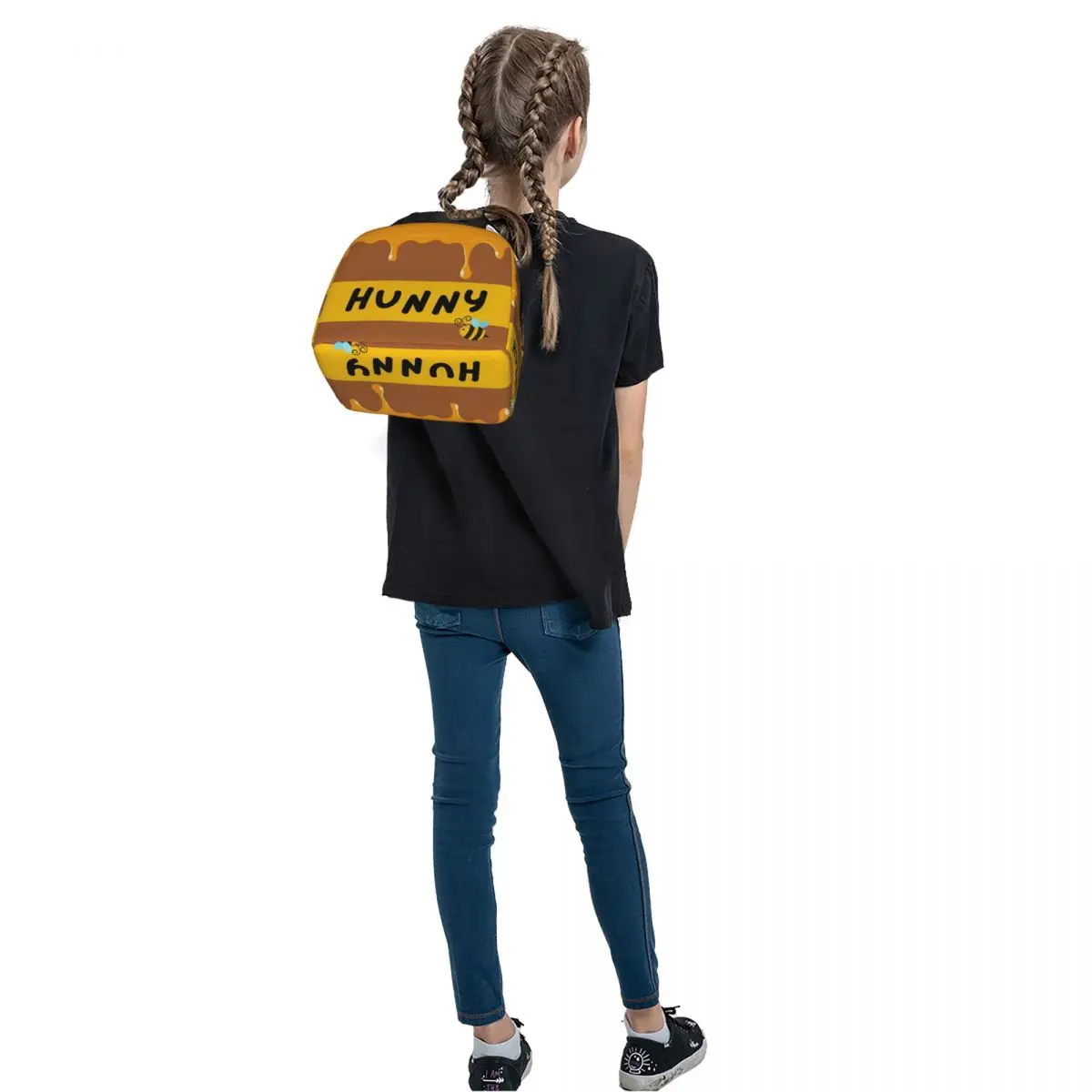 Winnie The Pooh Hunny Pot Drawstring Bag Lunch Bags Insulated Bento Box Portable Lunch Tote Leakproof Picnic Bags Cooler Thermal