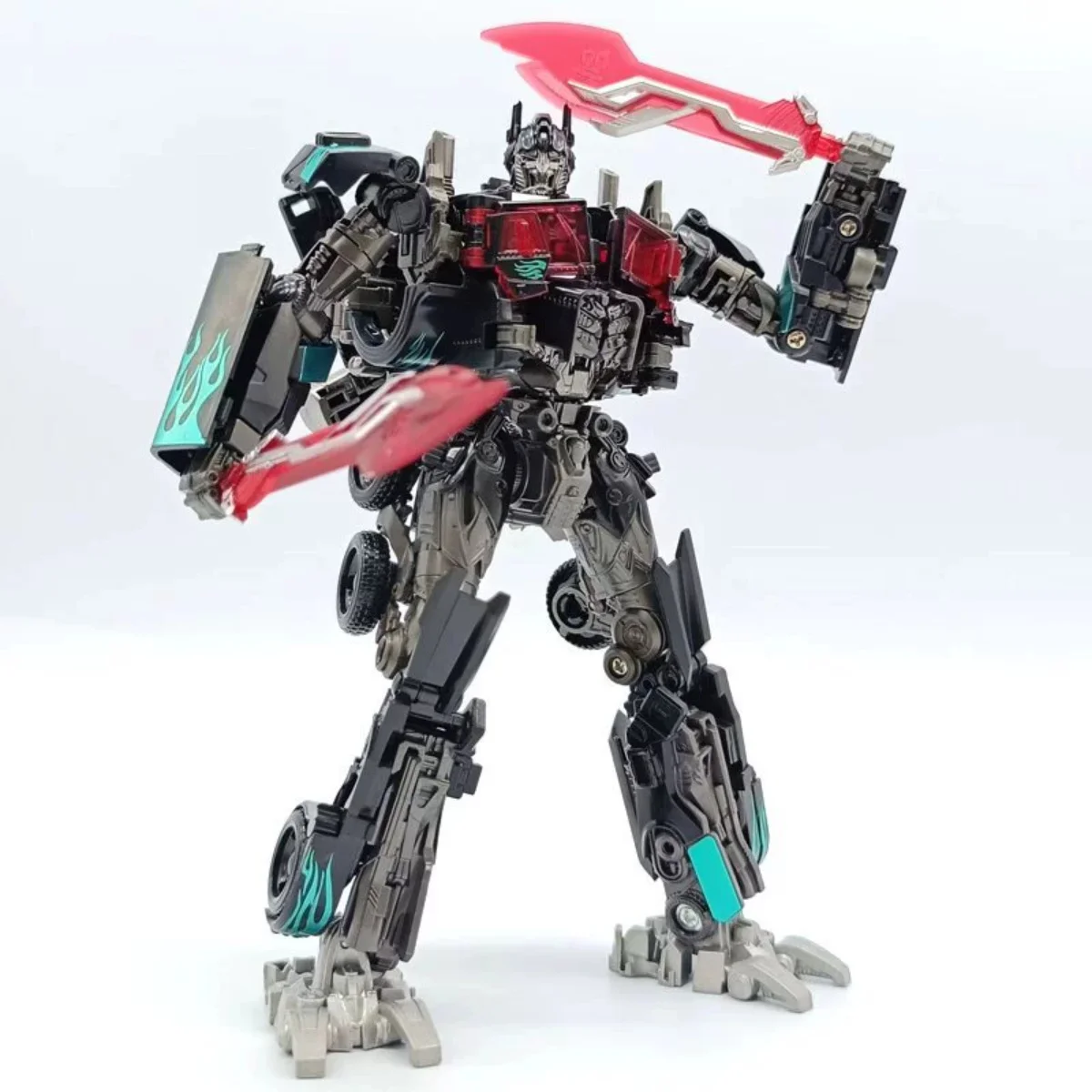 Baiwei TW1022C kolumna szturmowa ze stopu Skyfire Optimus deformacja zabawka król Kong samochód Robot Model 18CM