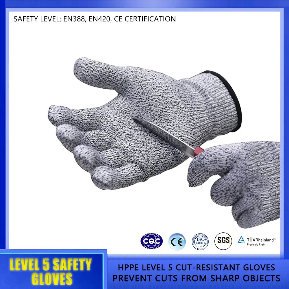 

Food Grade High-Strength Polyethylene Hppe Wear-Resistant Safety Protection Level 5 Anti-Cut Gloves Kitchen Glass Anti-Cut