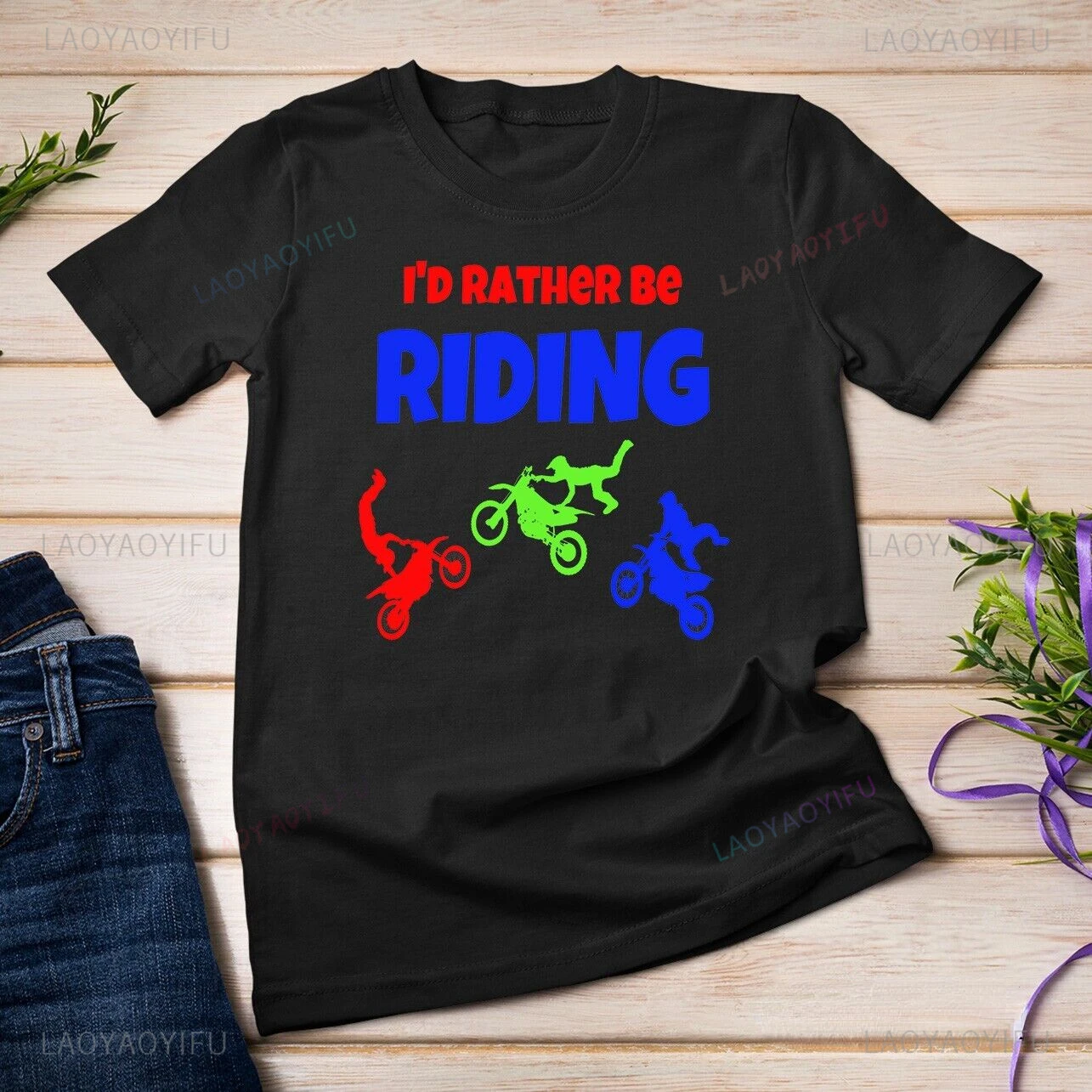 Fun Bike Gift, Super Cross, Motorcycle Cross, Rider, Racing Unisex Cotton Casual T-shirt