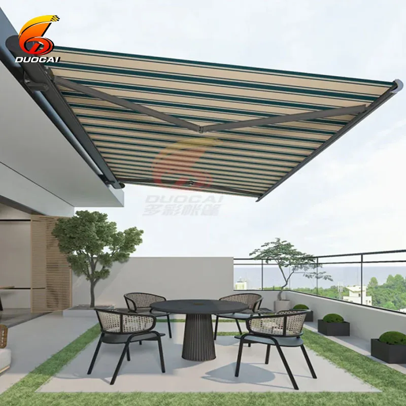 

Cassette Awning Shade Foldable House Awning Motorized With Led Light