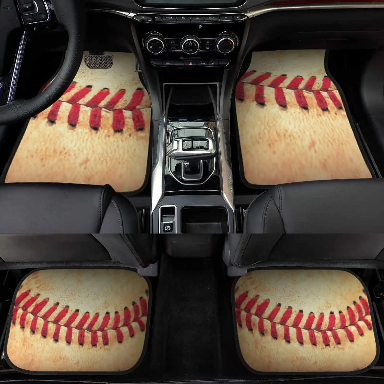 

Pelota Béisbol Vintage, 4-Pieces, Alfombrillas Para El Suelo L Coche, Juegos Completos, Ajuste Universal Para Camiones Sedanes