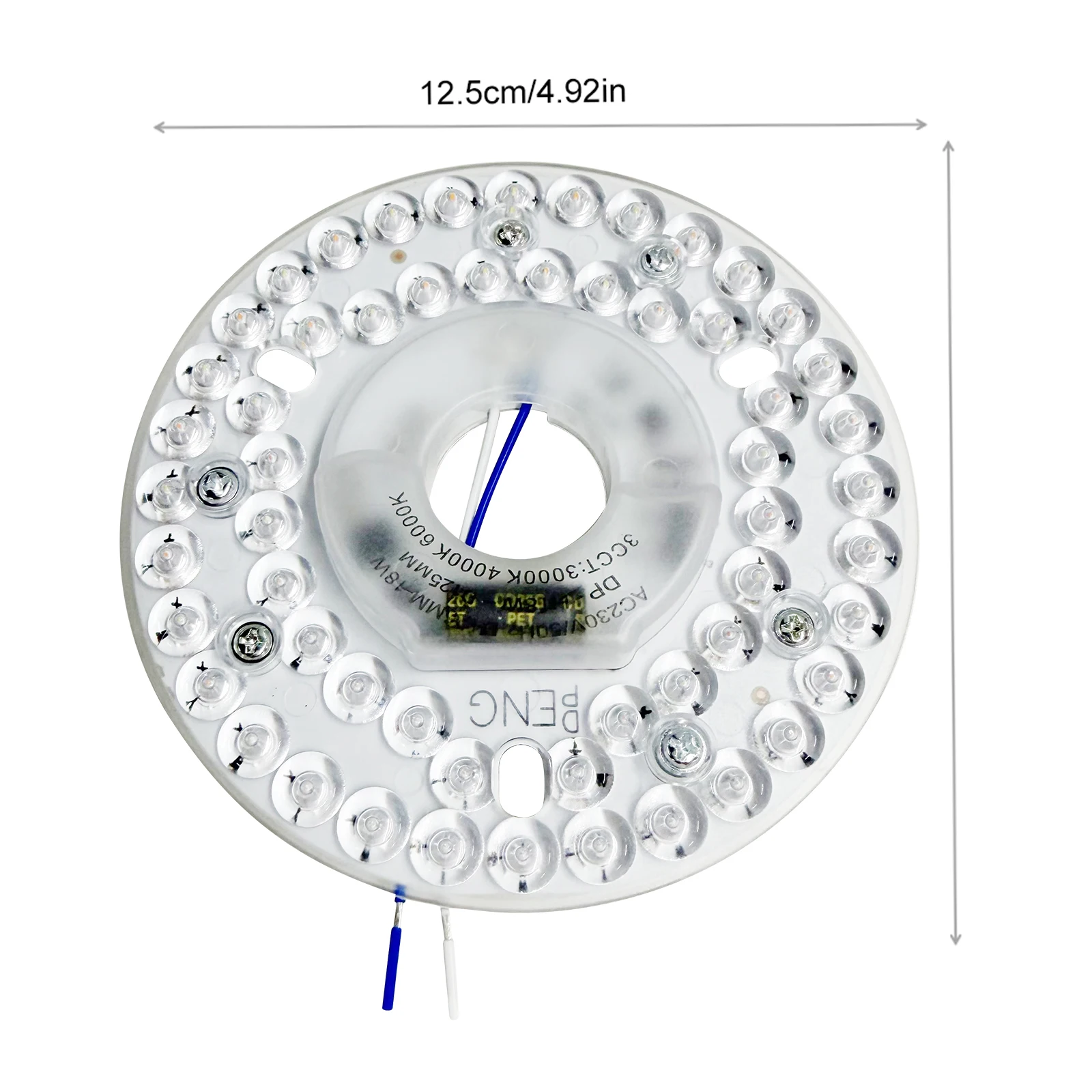 éclairage Ventilateur à Intensité Variable Fiorky Kit LED Remplacement Ventilateur Plafond 18W 1530lm Variable 3000K/4000K/6500K - Installation Magnétique