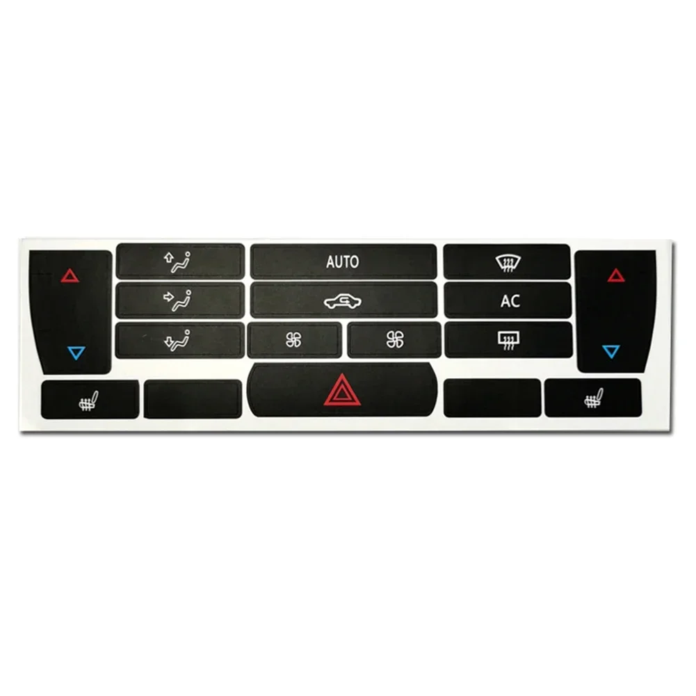 

Button Repair Sticker Climate Control Decals Button Restoration Black Overlay Firm Application Light Penetration Reduction