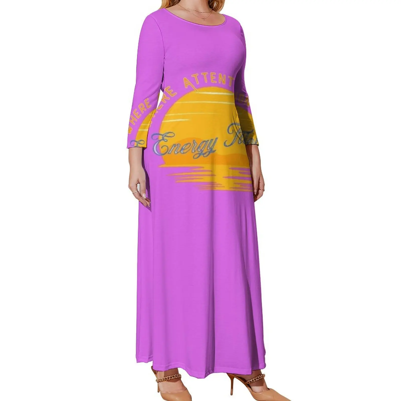 

Energy Flows Long Sleeved Dress ceremony dresses Casual dresses