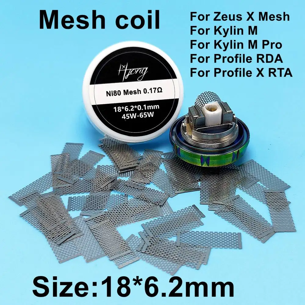 50/30/20PCS NexMesh Ni80 A1 Coil For Kylin M Pro Mesh/ Zeus X Mesh/ ZX Mesh/ Profire X RTARDA Heating Wire Pen Accessories