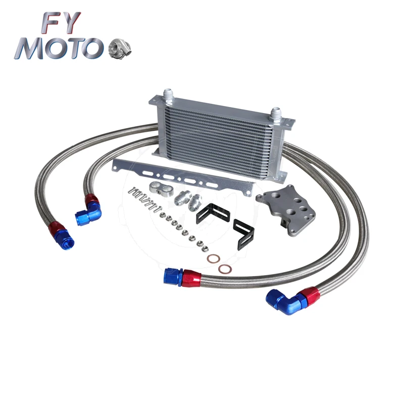 

19 Row R56 Oil Cooler Kit For BMW Mini C*ooper S Supercharger W/mounting Bracket