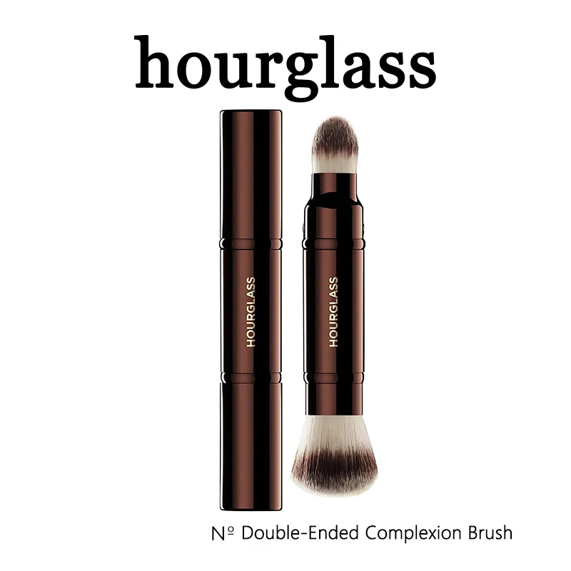 

Hourglass Double-Ended Complexion Brush Double Ended Foundation Concealer Blending Makeup Brush Vegan Fiber Bristles & Aluminum