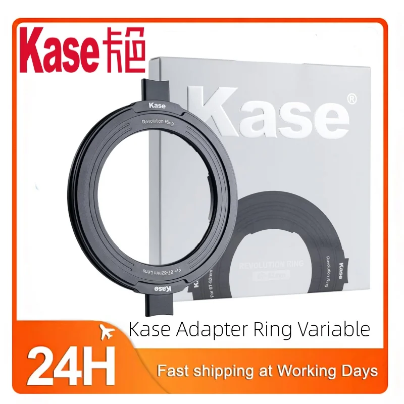 Kase Revolution Ring Variable 67-82mm Step-Up Filter Adapter Ring for 67/72/77/82mm Lens